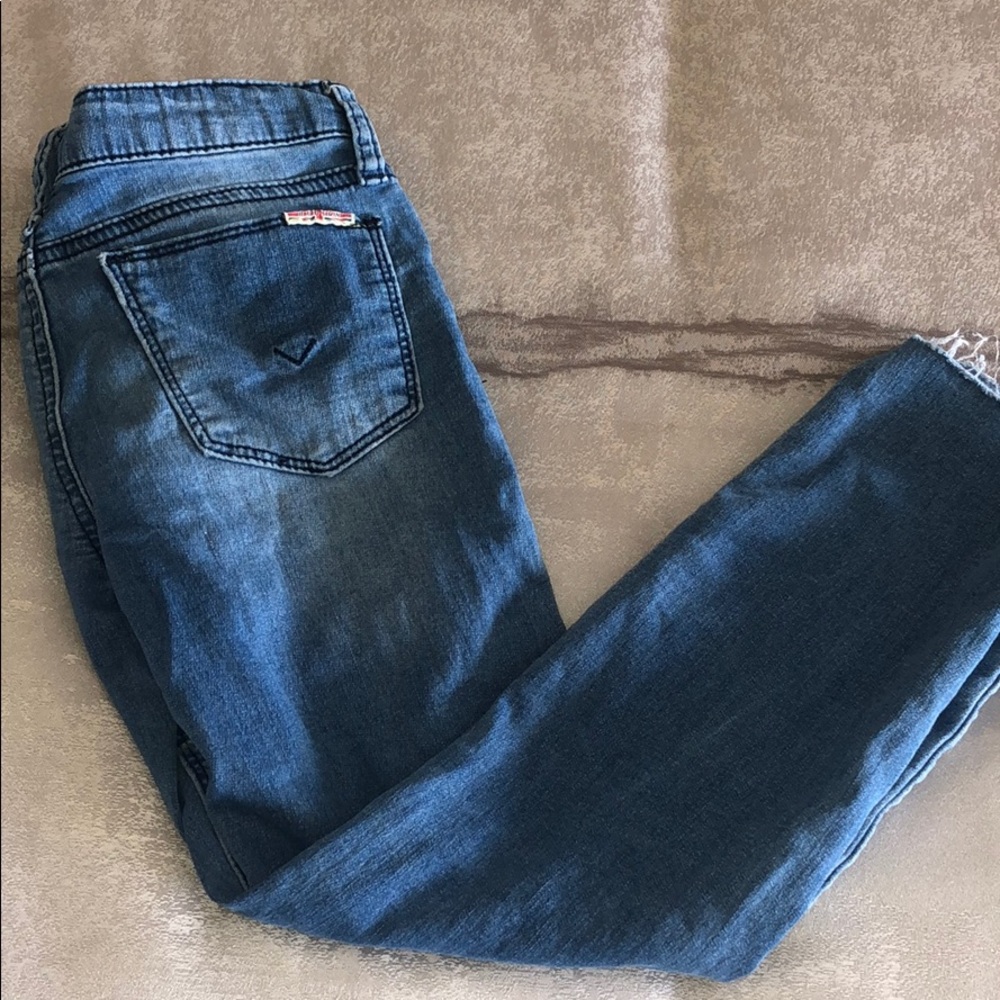 Cute blue ripped Hudson jeans